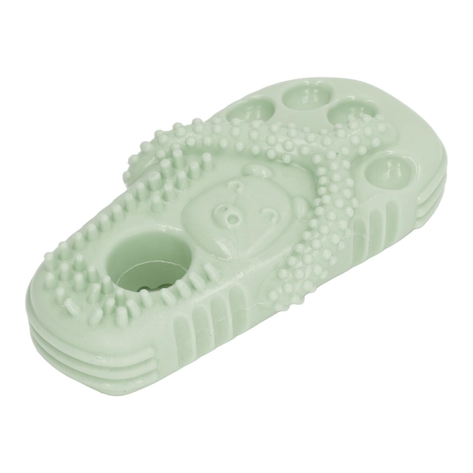 

Игрушка для жевания собак TPR в форме симпатичных тапочек, устойчивая к укусам, чистка зубов, игрушка для прорезывания зубов у домашних животных, подарок для щенков зелёный