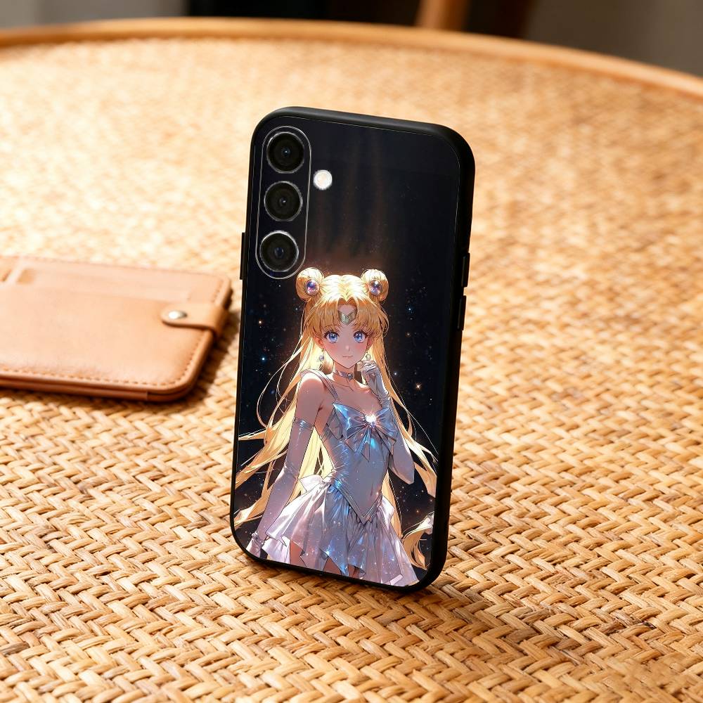S-Sailor-M-Moon Anime  Phone Case For Samsung  A73,A21s,A22,A31,A32,A52,A53,A71,A80,Soft Black Shell