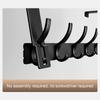 Premium Over The Door Hook Adjustable Metal Aluminum Wall Hook for Kitchen Cabinets Wardrobes