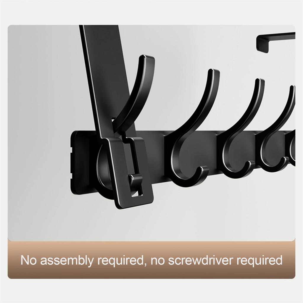 Premium Over The Door Hook Adjustable Metal Aluminum Wall Hook for Kitchen Cabinets Wardrobes