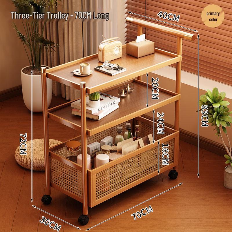 Pre-Owned Small Movable Snack Storage Trolley for Living Room or Restaurant