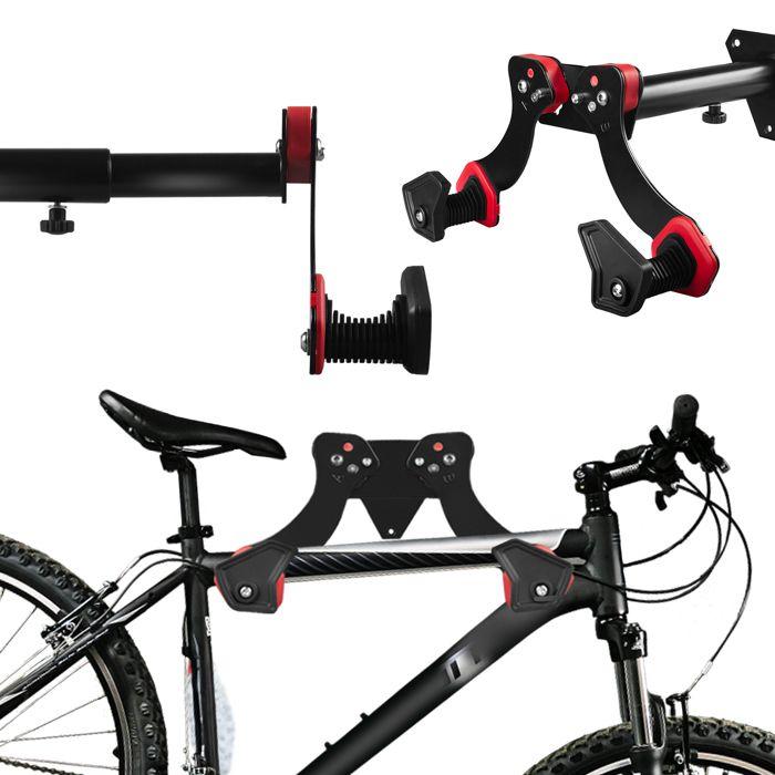 Porte Vélo Mural - Maclean - MC-449 - Acier - Charge Max 30kg - Couleur Noir