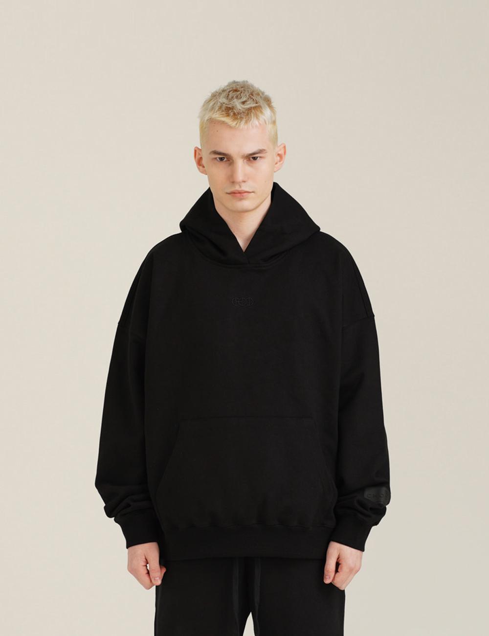 Черный оверсайз худи Chosi M/L