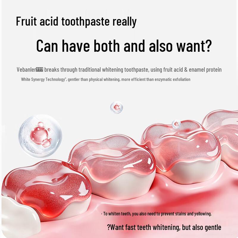 VEBANLER Fruit Acid Whitening & Stain Removal Toothpaste