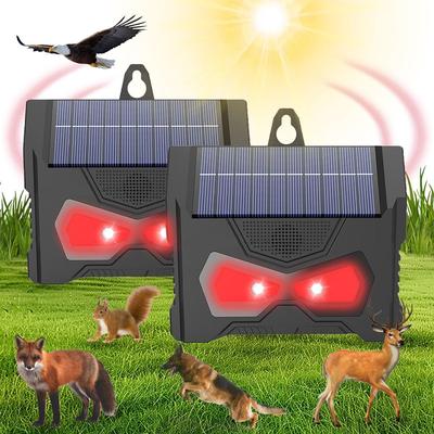 Repellente per Animali ad Ultrasuoni Solare Repellente per Animali Notturni Solare Impermeabile per Scoiattoli Procioni Conigli Volpi Giardino Cortile Fattoria