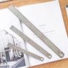 Deli 1pcs Metal Ruler 15cm 20cm 30cm Stainless Steel Straight Ruler Measuring Scale Ruler Art Accessories Office School Supplies