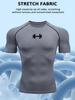 Tights T-shirt Men's Fitness Short Sleeves, High Elastic Training Clothes, Elastic Quick-drying Breathable Undershirt