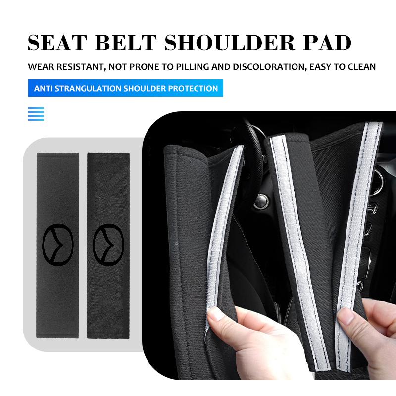 For Mazda Ice Silk Car Seat Belt Shoulder Protector Safety Belt Protector Mat 3 CX3 CX4 CX5 CX7 CX8 CX9 CX30 RX7 Atenza Axela