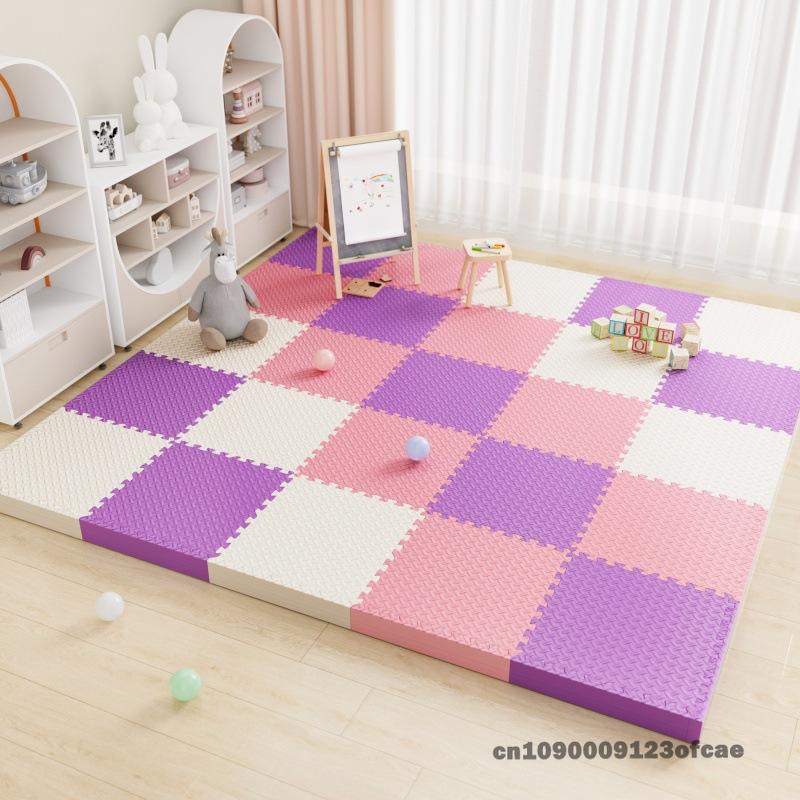 30x30x2.5cm 6 Piece Children's Puzzle Mat EVA Interlocking Foam Mat Baby Play Rug Soft Non Slip Anti Fall Fitness Mat Home Decor