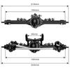 GLOBACT Aluminum Front & Rear Axles Set for 1/10 Axial SCX10 I II RC Crawler Car Upgrade Accessories
