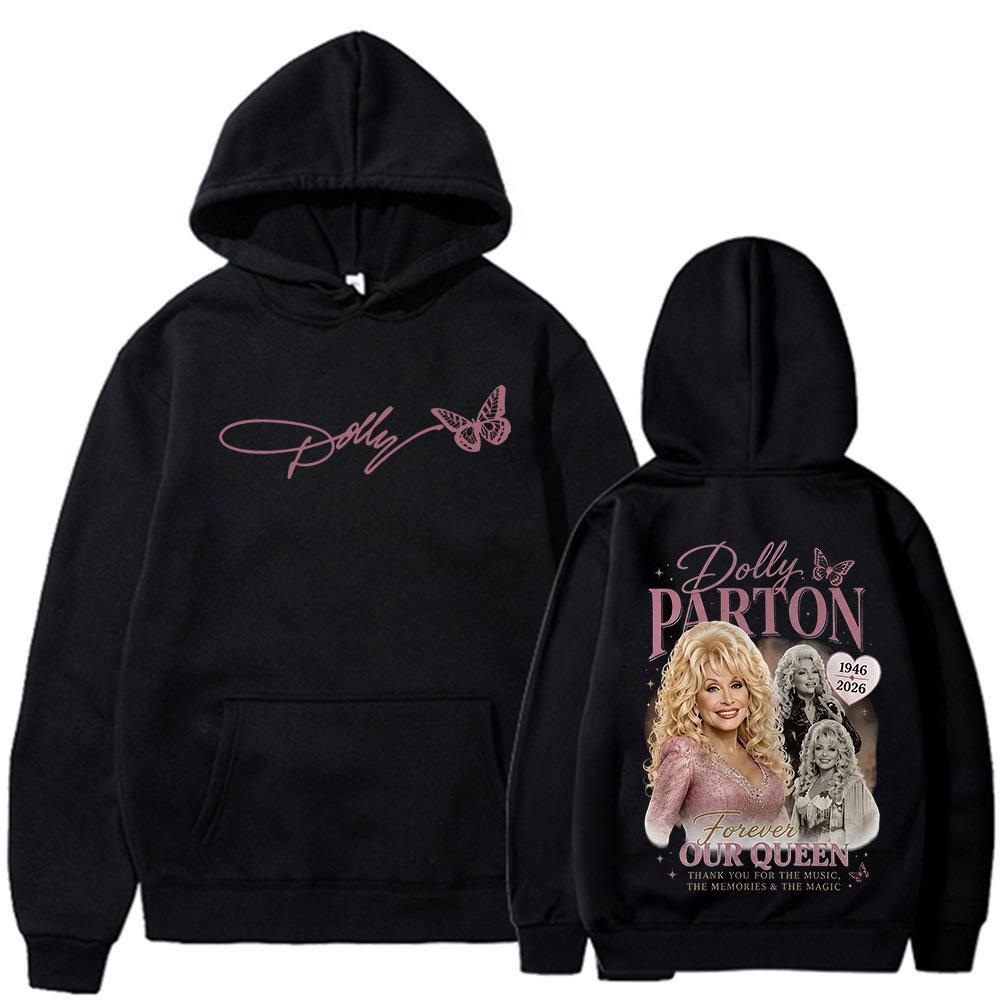 Dolly Parton Country Music Tribute 1946-2026 Mikiny Pánské Dámské Oblečení Móda Pulovr Dlouhý Rukáv Oversized Mikina s Kapucí