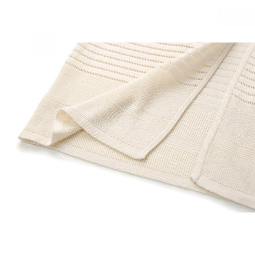 FURINA Ice Cotton Stripe Knit Vest Italian