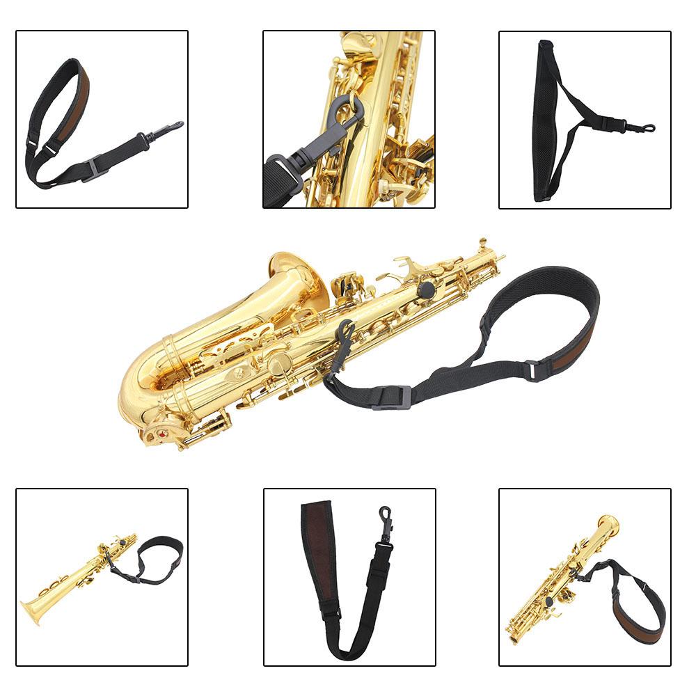 M MBAT Hook & Loop Saxophone Neck Strap Adjustable Lightweight Saxophone with Cotton Upholstery Woodwind Instrument Accessories