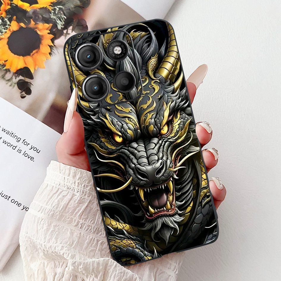 Silicone Case For Motorola Moto G15 G75 2024 Cover Cute Panda Lion Shockproof TPU Phone Cases For MotoG15 MotoG75 G 75 G 15 Etui