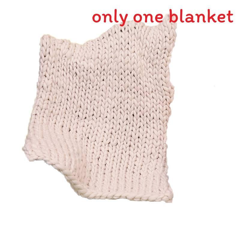 Bearaby Weaving Ultra Coarse Blanket With Solid Color Design For Household Daily