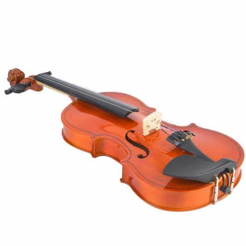 Vbestlife Violin Kit, 1/2" and 1/4" Scale, for Kids and Beginners, Mini Wooden Violin, Smooth Acoustic Stringed Instrument with Rosin, Bow, and Storag