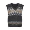 ANNARKO Women's Fair Isle Jacquard Beaded Knit Vest