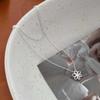 S925 Sterling Silver 18K Gold Ice Cream Flower Necklace with Rotating Lines Clavicle Chain