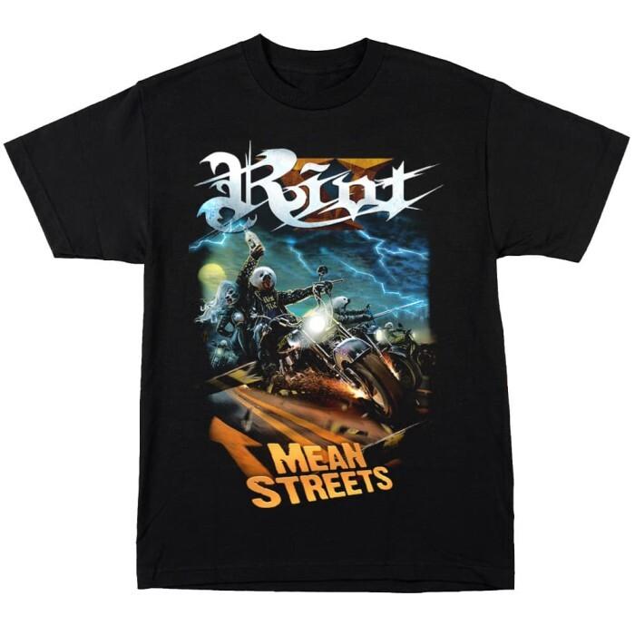RIOT V Band Mean Streets T Shirt Black Classic Unisex S-2345XL EM0671 Unisex T-Shirt L