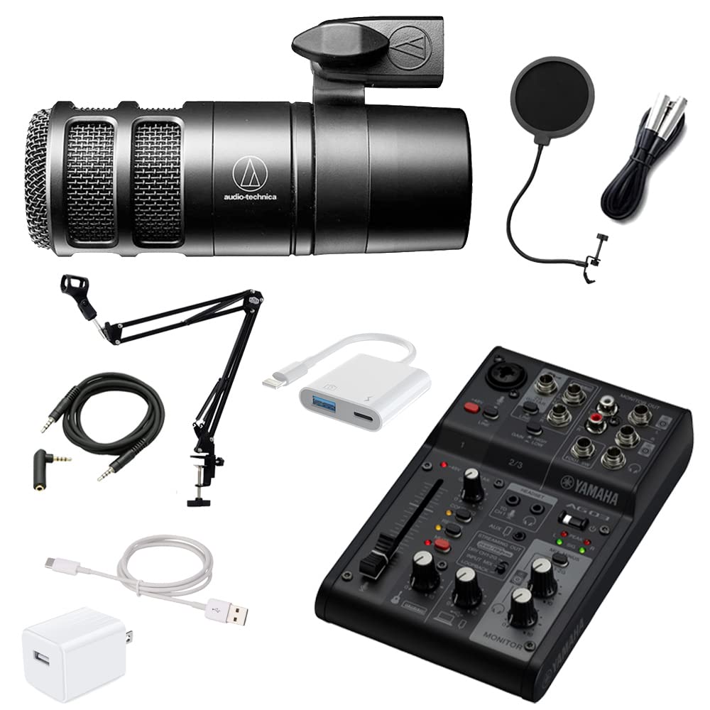 

YAMAHA AG03MK2 delivery set connection AG03MK2 (AT2040+iPhone adapter, black)