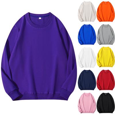 Pull Unisexe Couleur Col Rond Sweatshirt à Manches Longues Côtes