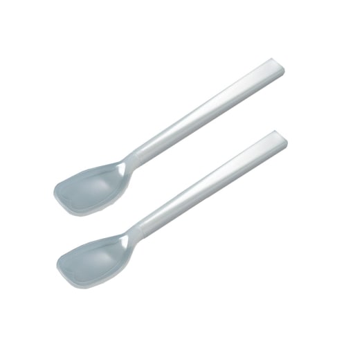 Tiger Crown White Spoons, 28 x 14 x 160mm, Soft Spoons (2-Pack), Silicone Rubber, 66 Nylon, Heat Resistant (200C), 2296, Pack of 2