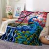 Peacock Pattern Blanket Ultra Lightweight Soft Plush Flannel Throws Blanket for Sofa Bed Couch Best Office Gifts