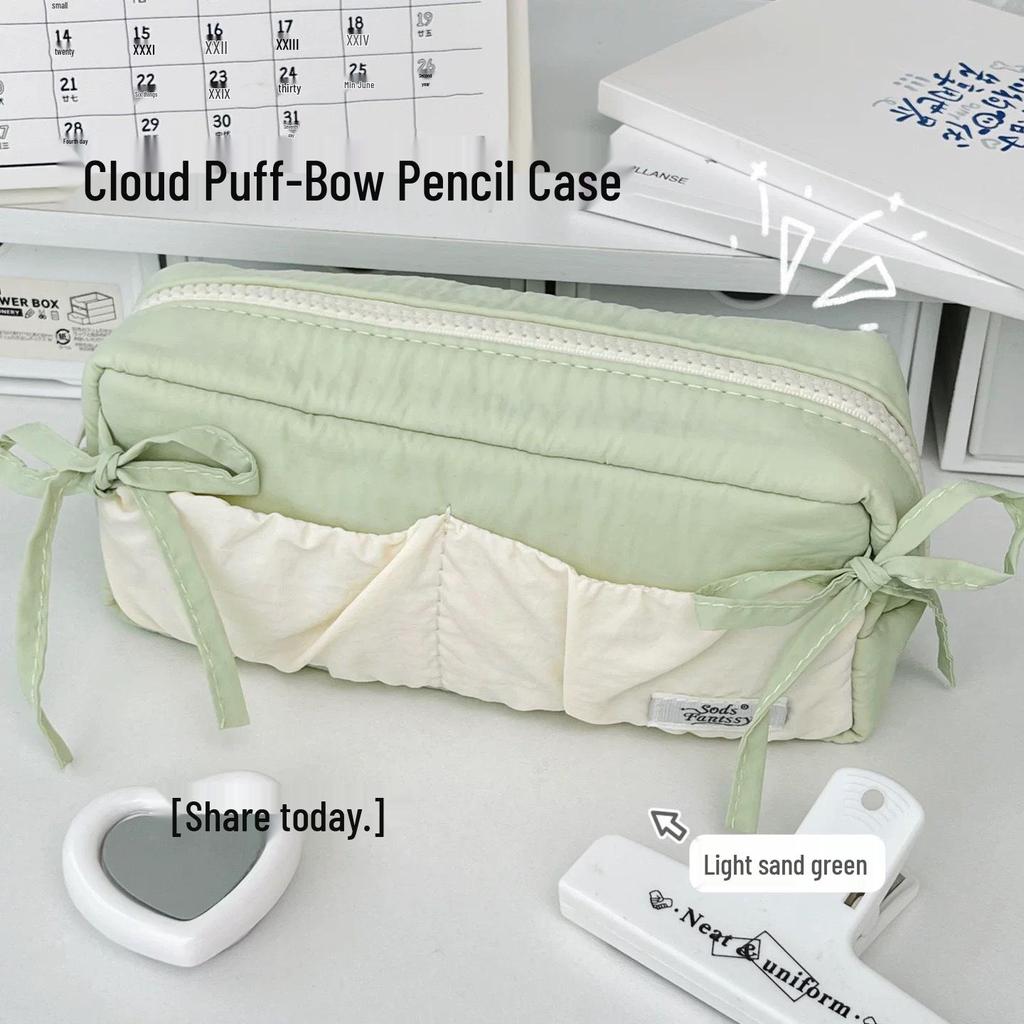 Wysokopojemnikowy piórnik Cloud Bow: Stylowy organizer na artykuły papiernicze dla studentów