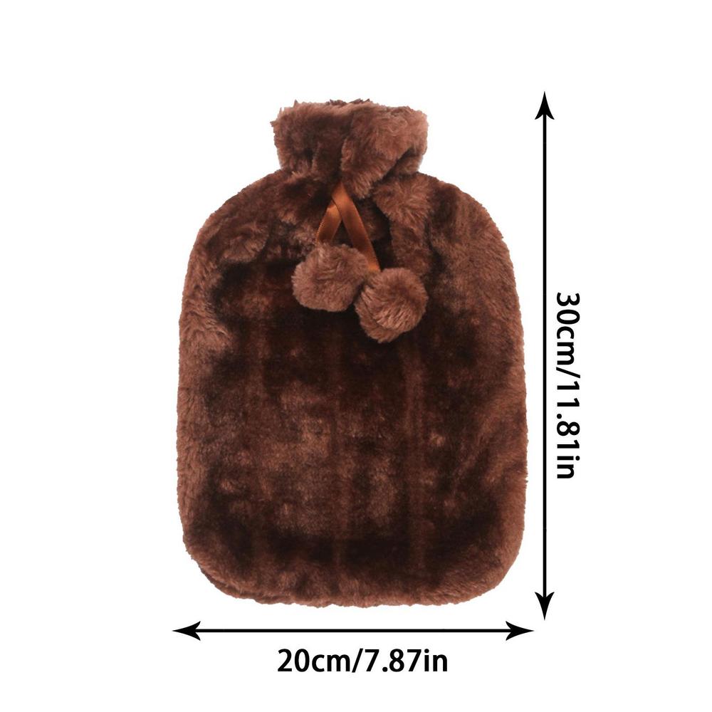 Warm Water Bag Cloth Cover Soft Simulation Plush Cute Hot Water Bottle Cover Helps Keep Hot Water Bag Insulated Fleece Cover
