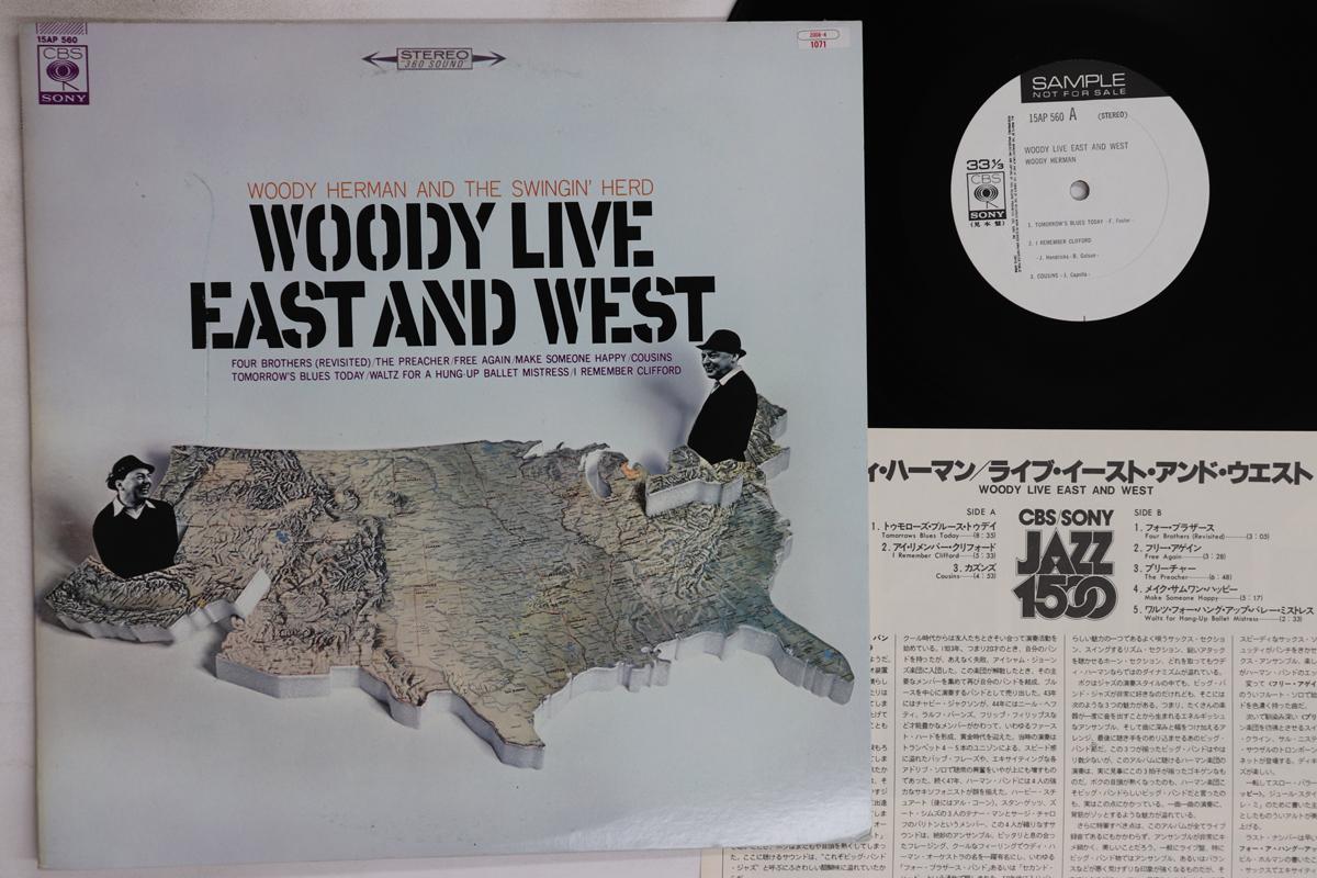 

LP Record WOODY HERMAN, SWINGIN HERD - Woody Live East And West 15AP560PROMO CBS SONY 1977 Japan Jazz Used
