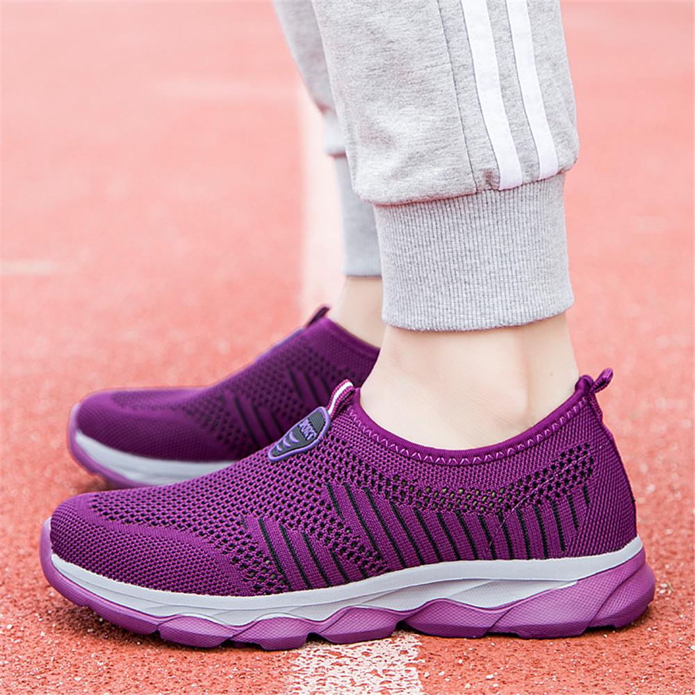 Buy Unisex Men's Breathable Knitted Mesh Loafers Casual Antiskid Rubber