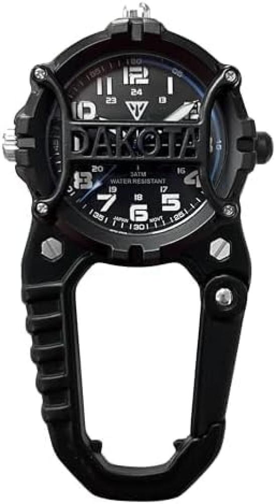 

Dakota Microlight Clip Watch Pocket Watch Waterproof Carabiner Watch LED Flashlight Dial Protection Yes/No [Item]