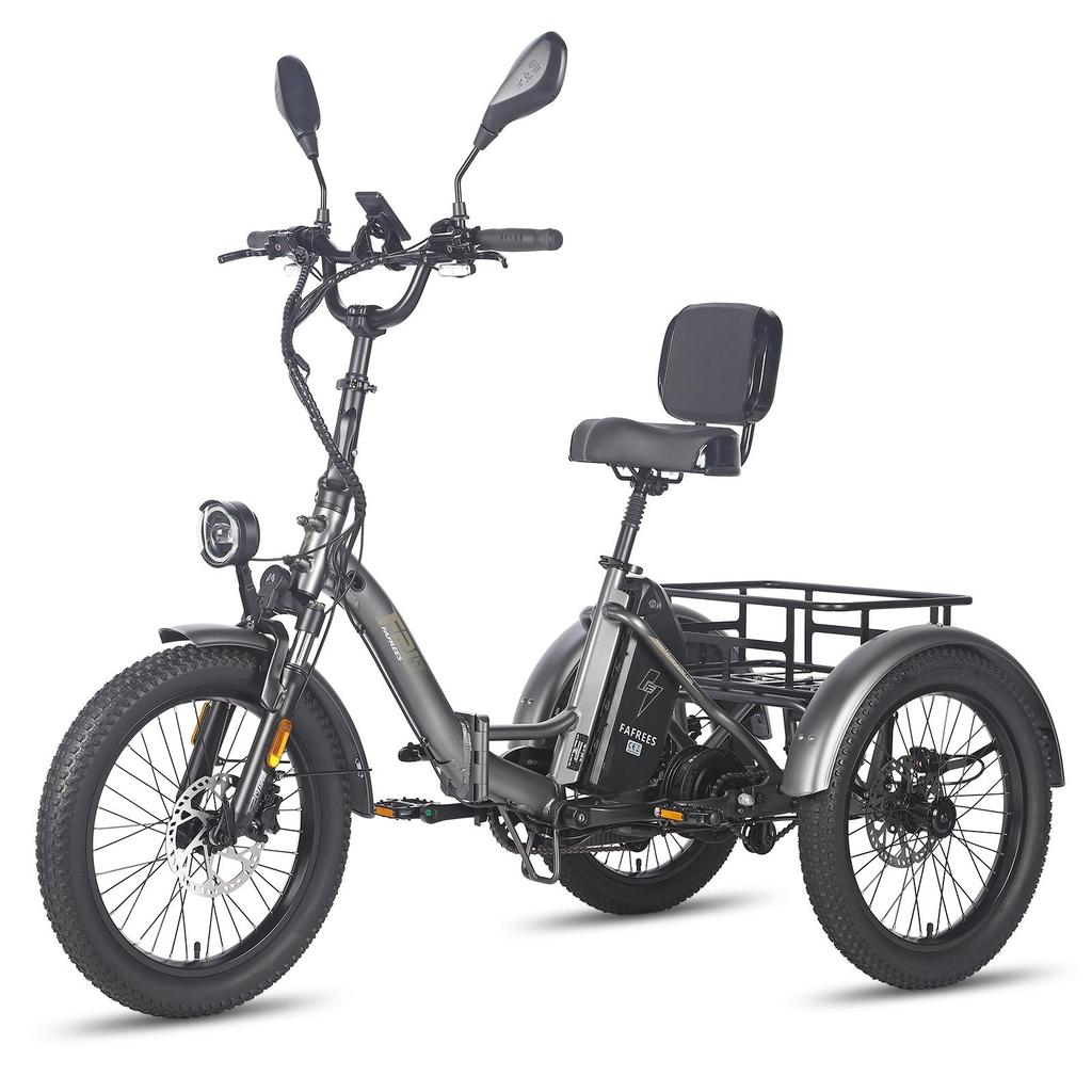 FAFREES F20 Mate Electric Tricycle 48V 23.45Ah Battery 500W 20 Inch Tires With Mirror And Rear Basket