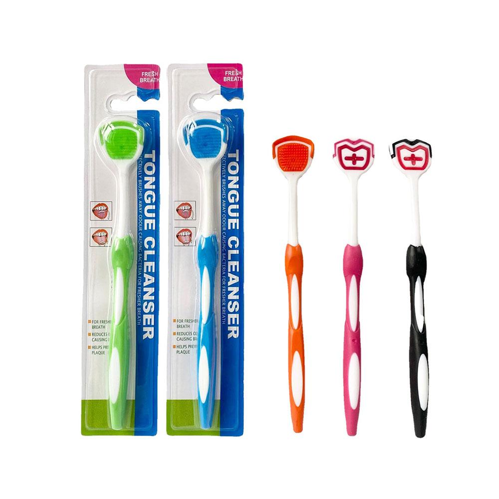Oral Hygiene Tool Silicone Oral Care Tongue Brush Tongue Scraper Cleaner Tongue Scraper Mouth Brush