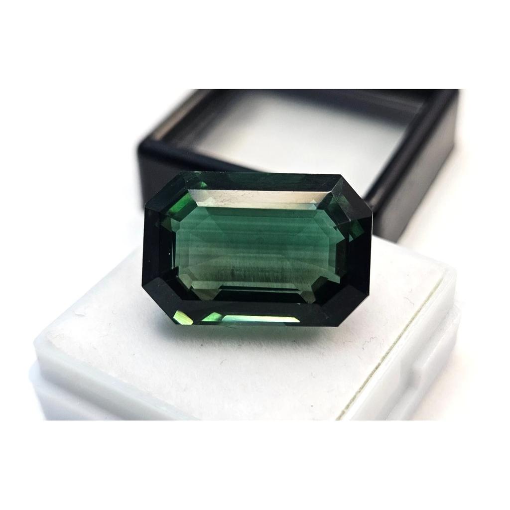 Natural Green Tourmaline Emerald Cut 15-17 Ct Fabulous Certified Loose Gemstone