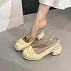 2026 New Fashion Cover Toe Butterfly-knot Women Sandals Summer Ladies Elegant Singbacks Thick Heel Sandalias