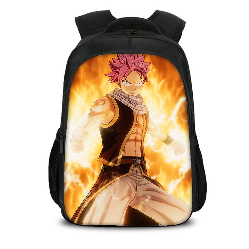 FAIRY TAIL Double layer Backpack Cartoon Anime Printed Student Boys and Girls New Large Capacity Versatile