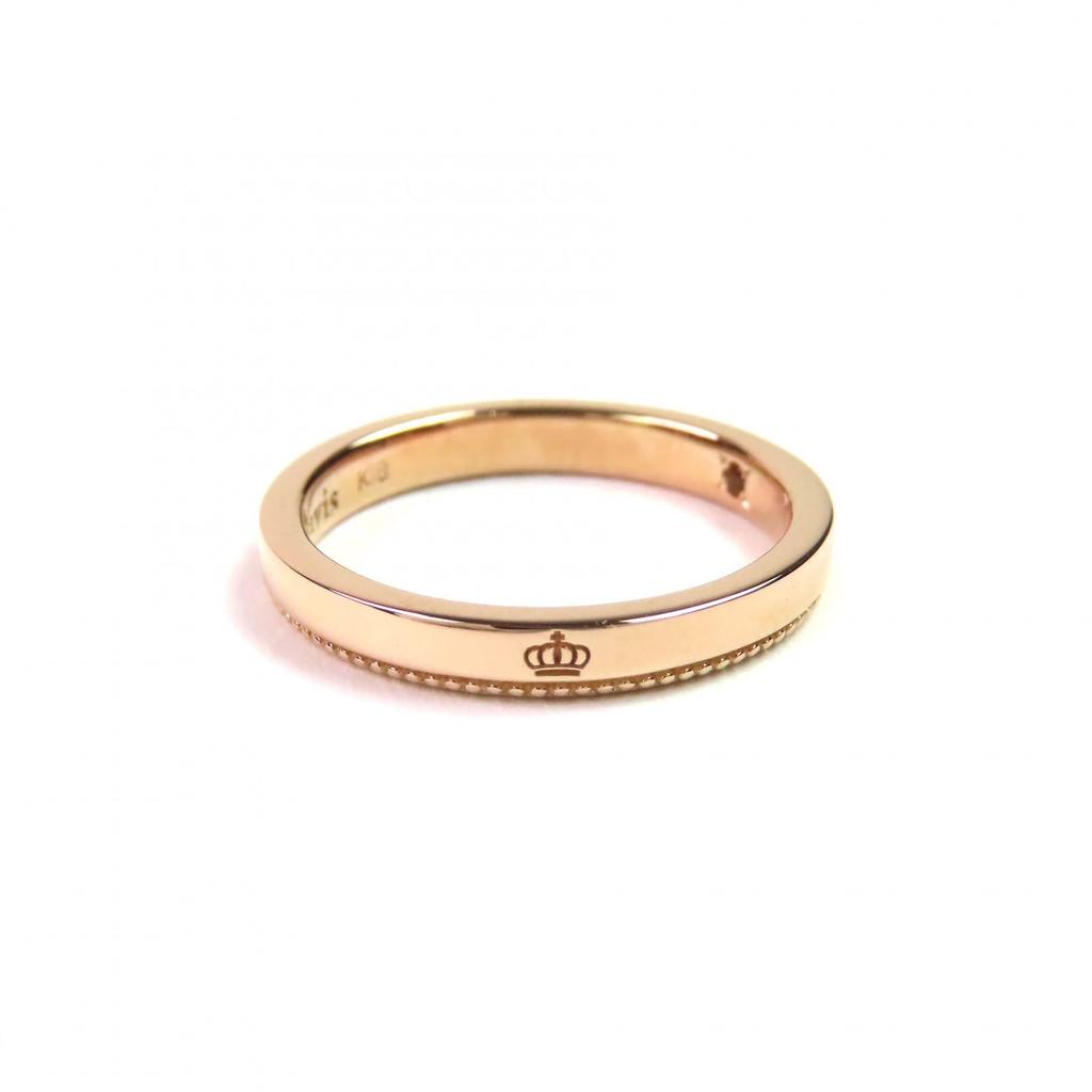 Excellent Justin Davis Ring Trust Ring Crown engraved milgrain Pink gold 18K Women Used