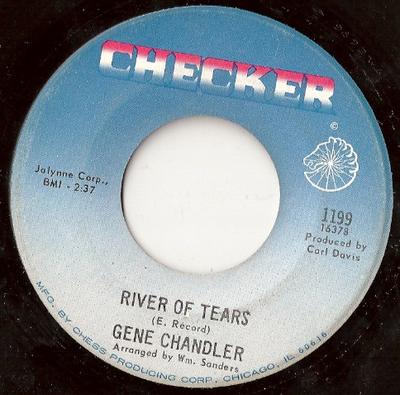 7-tums skiva GENE CHANDLER - River Of Tears / It's Time To Settl 1199 Checker 1968 US Soul/Funk Begagnad