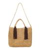 Cuco Paper Tassel Handle 2-Way Basket BagA4 Compatible, 2413112064, Camel (144cm)