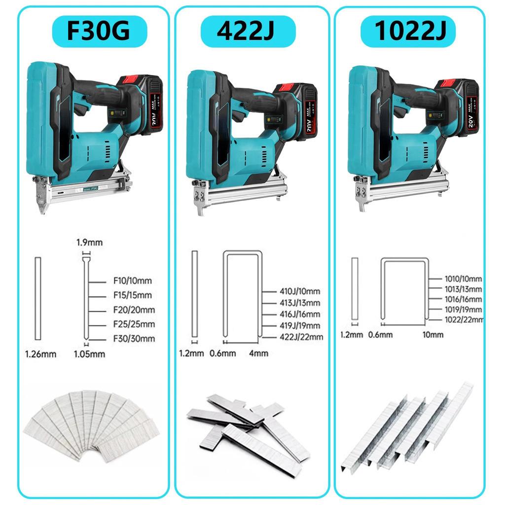 Straight U Staples Stapler Rechargeable Nailer Brushless Cordless Electric Nail Gun Portable Wood Working Tools