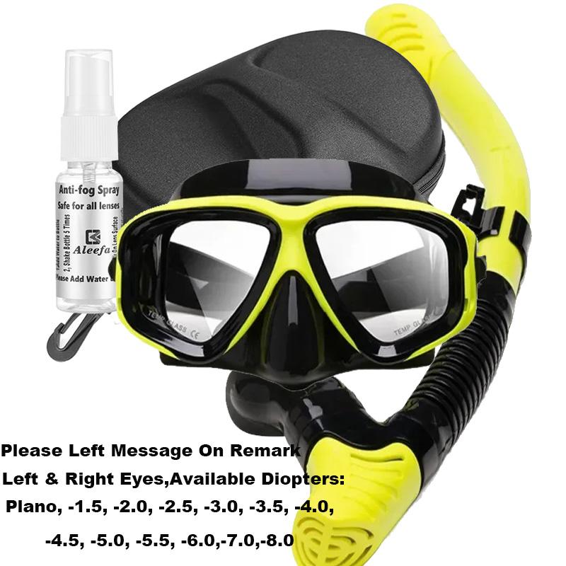

Маска для дайвинга, комплект для подводного плавания, взрывозащищенные линзы для близорукости, противотуманные, для взрослых, легкое плавание