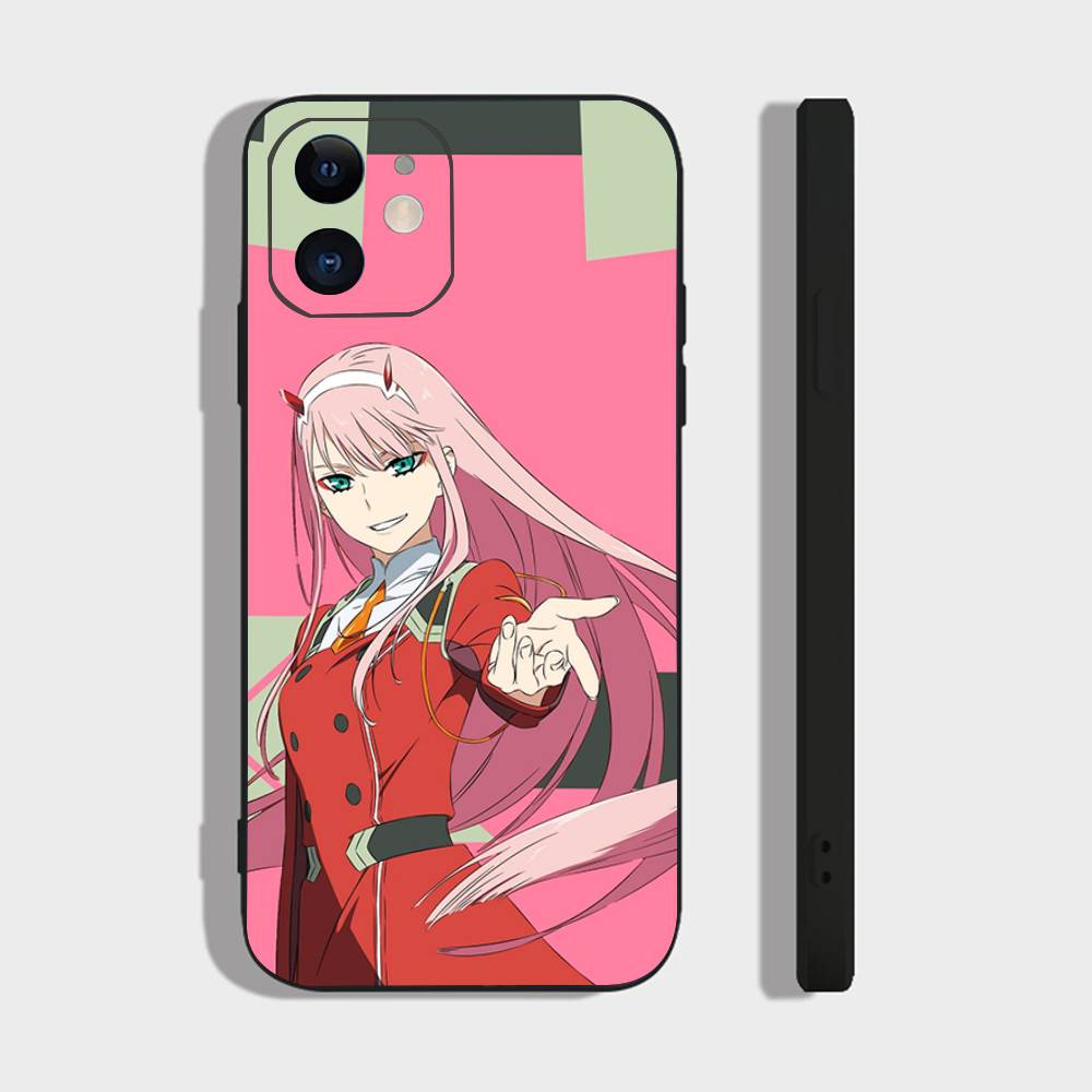 Zero Two Animation DARLING In The FRANXX Phone Case For IPhone 17 Air 16 15 14 13 Pro Max 11 12 Black Silicone Cover