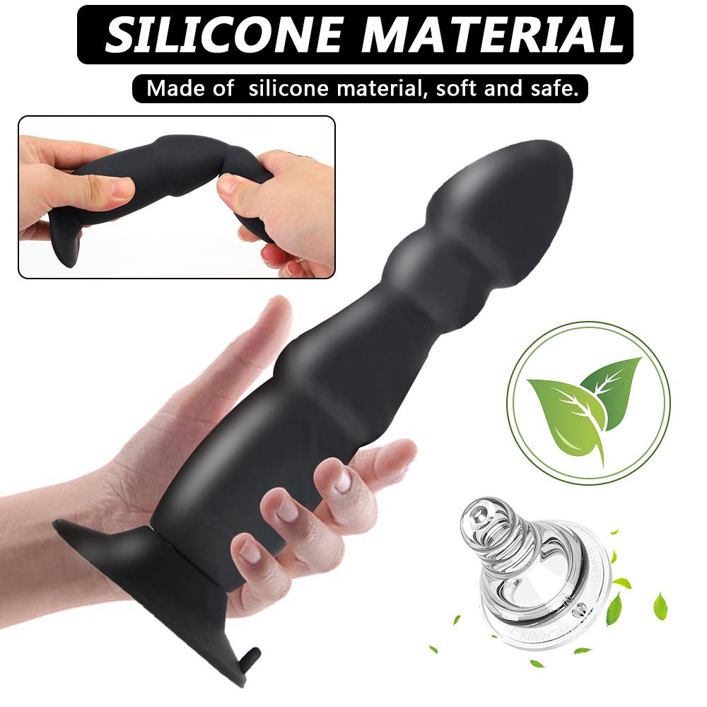 Large Size Sex Toys For Men Women Anal Plug Dildo Vibrator Strong Sucker Wireless Remote Control 10 Speeds Adult Product