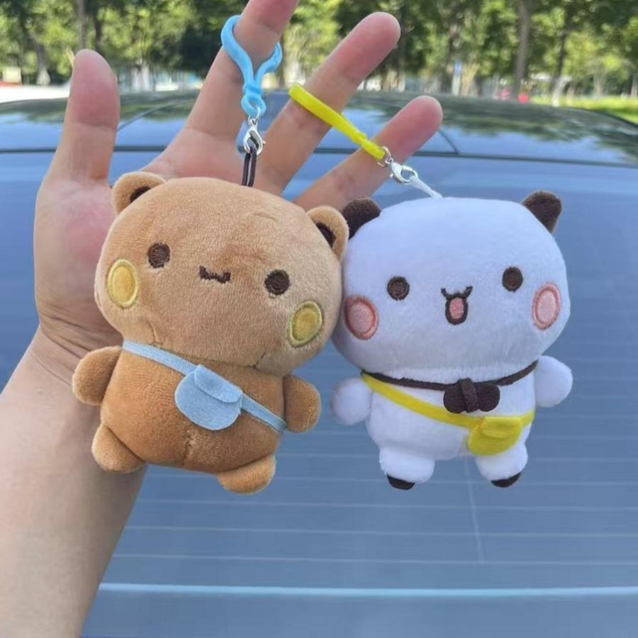 Bubu Dudu Plush Keychains Kawaii Yier Panda Bear Plushie Toy Pendant Cute Soft Dolls Stuffed Animals Key Chain Bag Ornaments