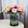 1 ks Plastová narozeninová imitace růže květina Garaden Falešná květinová kytice Domácí dekorativní Hedvábná svatební párty Umělá pivoňka
