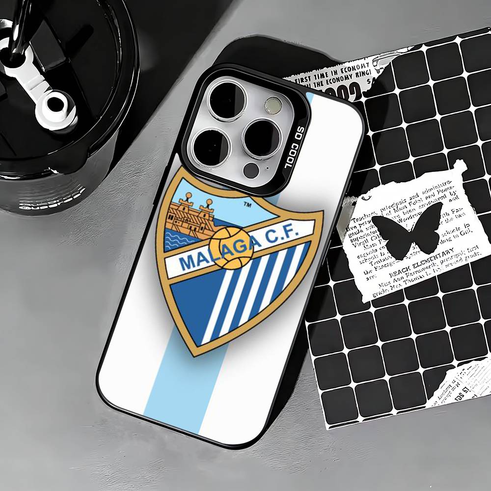 Hot M-Malaga CF Phone Case For iPhone 17,16,15,14,13,12,11 Plus,Pro Max,XS,Colored Silver Phone Case