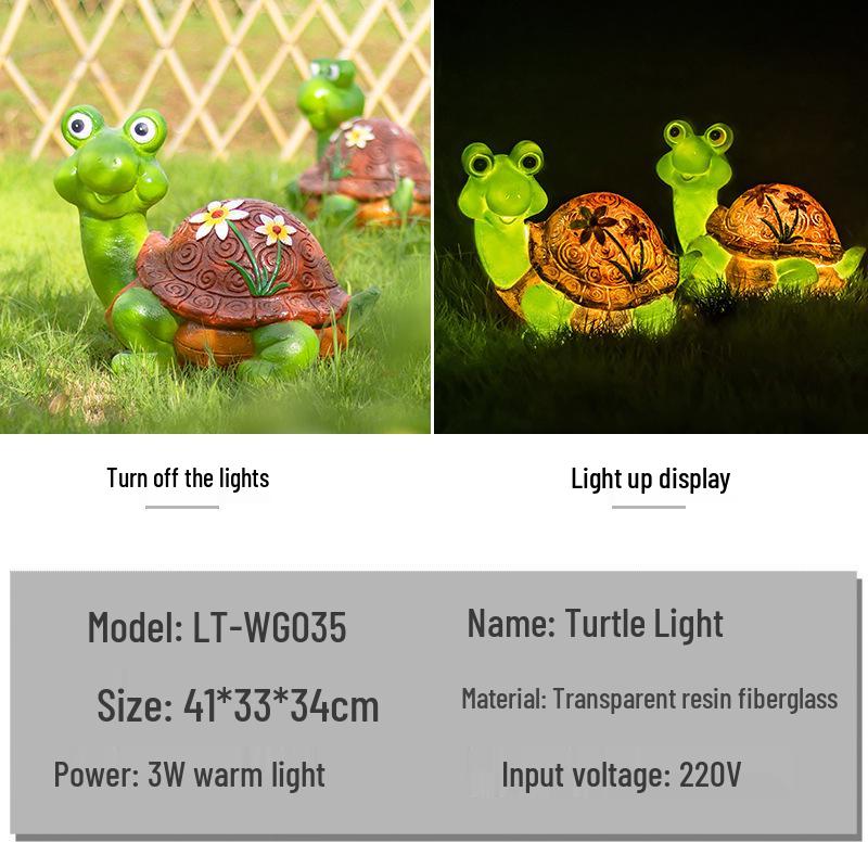 LED Resin Simulated Turtle, Raccoon, Toucan, and Parrot Outdoor Landscape Animal Lights