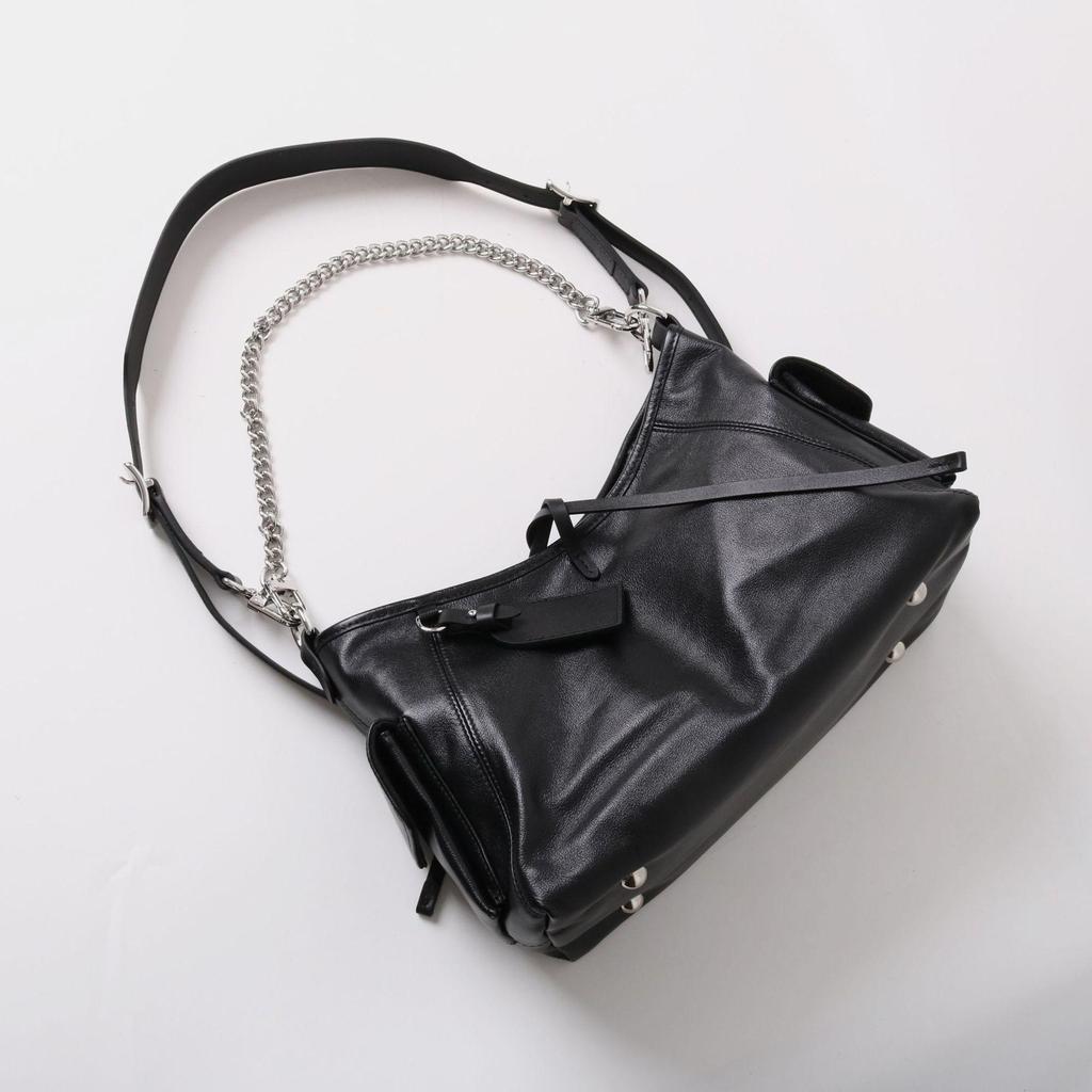 Black Warrior 2025 Women's Genuine Leather Biker Messenger Tote