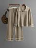 Elegant Women's Sweater Two Piece Sets Autumn Winter New Office Ladies Knitted Jumpers and Pants 2 Pieces Sets Outifits Women